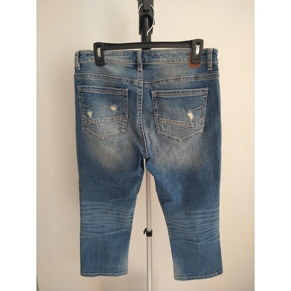 BKE  Distressed Payton cropped 28 jeans Y2K Boho - Picture 3 of 8
